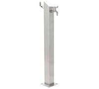 Colonne à Eau de Jardin Carrée Acier Inoxydable 95cm Système d'Arrosage vidaXL