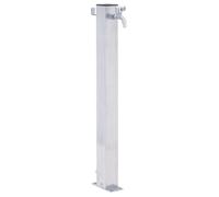 vidaXL Colonne à eau de jardin 40 cm – Acier inoxydable carré, robinet sur pied