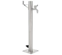 Colonne à Eau de Jardin Ronde Acier Inoxydable 65 cm Système d'Arrosage vidaXL