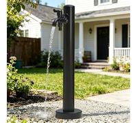 Colonne à eau de jardin verticale,Colonne à Eau De Jardin avec Robinet Robinet ExtéRieur Antigel,Borne-fontaine autoportante antigel pour fontaine 60cm Noir A