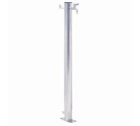 Colonne à eau de jardin - vidaXL - 60 cm - Acier inoxydable - Argent - Robinet avec crochet - Base stable