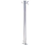 vidaXL Colonne d'eau de jardin 80 cm – Acier inoxydable rond, robinet de jardin