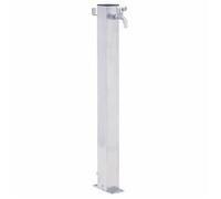 vidaXL Colonne d'eau pour le jardin 100 cm en acier inoxydable carrée