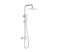 Colonne Bain Douche Thermostatique 150cm Mitigeur Douche Cascade Chromé | Douchette Douche Salle de Bain Kit Complet avec Robinet Cascade, Douche Tête Pluie, Douchette À Main