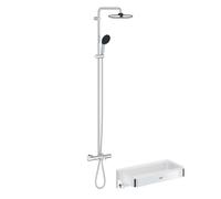 Colonne bain douche thermostatique GROHE Vitalio Start System chromé + Panier douche Start Cube