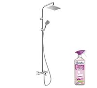 Colonne bain douche thermostatique HANSGROHE Vernis Shape 230 chromé + nettoyant Briochin