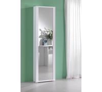 Kiamami valentina Colonne de salle de bain avec miroir - Blanc