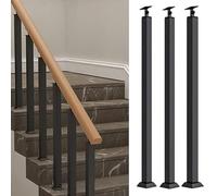 Colonne de balustre carrée de Transition - Poteau de Garde-Corps en métal, avec Support d'angle Plat réglable à 270°, Garde-Corps d'escalier pour Jardin, Couloir, loft, Villa, Balustrade (3