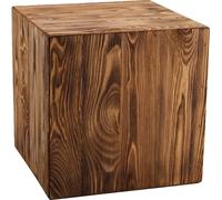 Colonne de décoration en bois 30x30x30 cm - Colonne en bois rustique comme support de photophore au sol ou colonne de fleurs - Décoration de tronc d'arbre pour le salon - Stable & durable