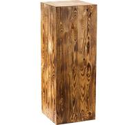 Colonne de décoration en bois 80x30x30 cm - Colonne en bois rustique comme support de photophore au sol ou colonne de fleurs - Décoration de tronc d'arbre pour le salon - Stable & durable