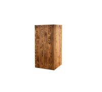 Colonne de décoration en bois 80x40x40 cm - Colonne en bois rustique comme support de photophore au sol ou colonne de fleurs - Décoration de tronc d'arbre pour le salon - Stable & durable