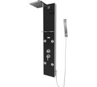Colonne de douche a hydromassage - 22x125cm - en verre trempe + buses hydromassantes - EPSILON BLACK
