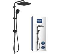 Colonne de douche avec inverseur manuel - Economie d'eau - GROHE Vitalio Comfort 250 - Noir Mat - 266982431
