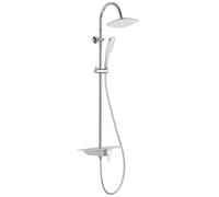 Colonne de douche avec mitigeur et tablette blanche - Waterway SCHÜTTE