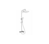 Colonne de douche avec mitigeur mécanique blanc / chrome et tête de douche XXL de 288mm (SATSSPHP)