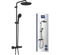 GROHE - Colonne de douche Vitalio Start System 250 - Mitigeur thermostatique, Noir mat