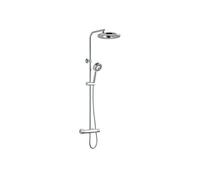 Edouard Rousseau - Colonne de Douche Thermostatique HOOP - Tête Ronde Ø 250 mm - Douchette 1 Jet - Hauteur Réglable - Sécurité 38°C (Chromé)