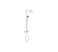 Vitalio Start Colonne de douche Ecojoy avec mitigeur thermostatique, douche de tête 250 mm, douchette 2 jets, Chrome (26816000)