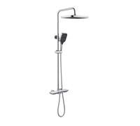 Colonne de Douche avec Robinet Bain Mural avec Panneau Commande Piano et Douche Tête Pluie pour Salle de Bain,Chromé