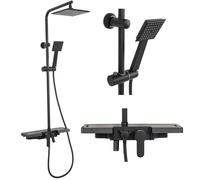 COLONNE DE DOUCHE BRAVO SET DE DOUCHE NOIR BLACK DESIGN MODERNE BAIN REA