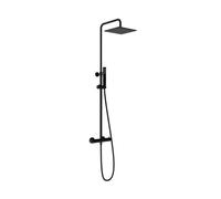 COLONNE DE DOUCHE CARRÉE AVEC THERMOSTAT NOIR MAT