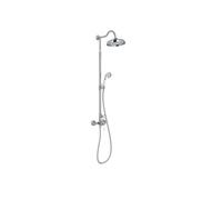 Jacob Delafon E24311-CP Colonne de douche mécanique Cléo 1889, style rétro poignées céramique, Chrome