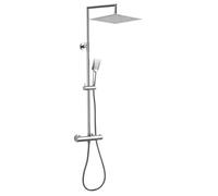 Edouard Rousseau - Colonne de Douche Thermostatique OTAKI - Tête Carrée 300 x 300 mm - Hauteur Réglable - Sécurité 38°C - 2 Coloris disponibles (Chromé)