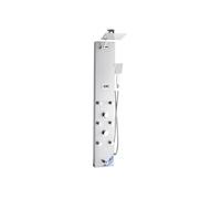 VEVOR Colonne de douche avec pommeau de douche effet pluie, système de panneau de douchette mural haute pression acier inox brossé 124 cm, robinet 4 fonctions, avec 6 jets corporels, douchette à main