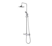COLONNE DE DOUCHE EN LAITON CHROMÉ AVEC DOUCHE DE TÊTE ET DOUCHETTE À MAIN