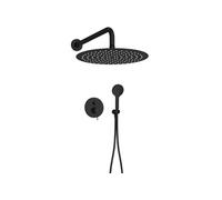 Colonne de douche encastrée mécanique Metro noir mat