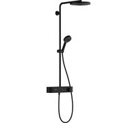 Colonne de douche hansgrohe Pulsify S 260, 1 jet, avec tablette de douche ShowerTablet Select 400, finition noir mat