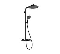 Hansgrohe Raindance Alive S Puro - Set de douche avec thermostat, diamètre 30 cm, 3 jets, EcoSmart+, noir mat 24594670
