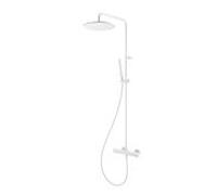 Herzbach Colonne de douche Deep White 23.988250. 2000 .07 avec thermostat de douche apparent, blanc mat