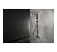 Herzbach Living Spa Colonne de douche en applique avec mitigeur thermostatique, 11.988525.1.01,