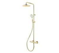colonne de douche Herzbach LIVING SPA RB 250mm 30.988525. douchette multi-mains ronde 2000 .03 PVD Or
