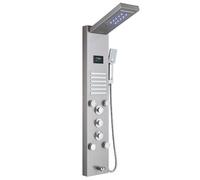 Colonne de douche hydromassage en acier inoxydable avec 4 grandes buses de massage et 12 micro-buses de massage