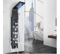 Colonne De Douche Hydromassante LED 6 Fonction SystèMe De Douche Cascade De Pluie Douche à Main Sortie De Baignoire D'Hydromassage