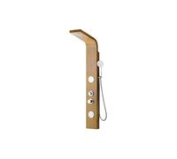 Colonne de douche hydromassante, pluie tropicale et panneau en bambou - 20 x 140 cm - TISSIA