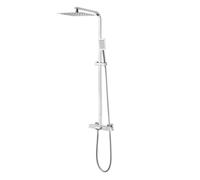 Colonne de douche - Mitigeur thermostatique - Pomme haute 30x20 cm - Chrome - Baignoire/Salle de bain