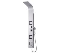COLONNE DE DOUCHE MULTIFONCTIONS MURALE AVEC HYDROMASSAGE COULEUR GRIS