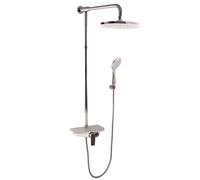 Colonne de douche MURRAY avec étagère en solid surface blanc H. 170 cm