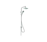 Colonne de douche ou bain douche sans mitigeur Vernis Shape 230 EcoSmart chromé + tablette AddStoris