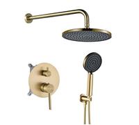 Colonne De Douche Rea Foster Kit De Douche Or Brosse 25 X 25 X 150 Cm