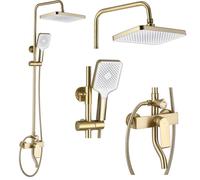 Colonne De Douche Rea Hass Kit De Douche Or Brossé 40,5 X 26,5 X 122 Cm
