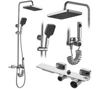 Colonne De Douche Rea Helix Kit De Douche Chrome 38 X 30 X 114 5 Cm