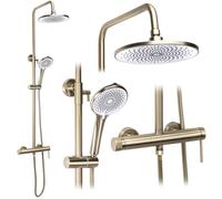 Colonne De Douche Rea Js-H7023Bg Kit De Douche Or Brosse 33 X 9 X 131 Cm