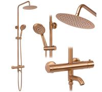 Colonne De Douche Rea Lungo Kit De Douche Cuivre Brossé 36,5 X 26,5 X 117 Cm