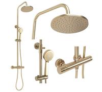 Colonne De Douche Rea Parot Kit De Douche Or Brossé 10 X 27 X 120 Cm