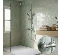 Colonne de douche ronde en inox BRUMA