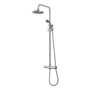 COLONNE DE DOUCHE RONDE EN LAITON CHROMÉ AVEC THERMOSTAT